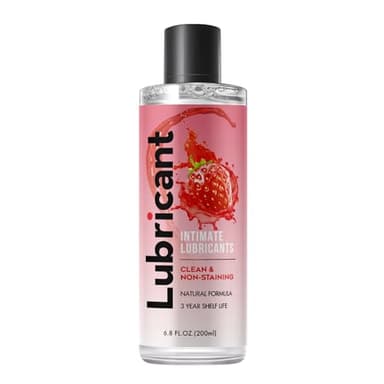 Lubricante de Base Acuosa Gel Ultra Suave Lubricante Personal No Gotea Lubricante Sexual para un Placer Duradero para Hombres Mujeres y Parejas(Fresas)