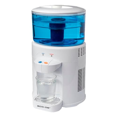 ECODE® Dispensador Purificador Agua Fría y Natural Fresh Filter Pure. Dispensador de Agua, Depósito Filtrante, 2 Grifos 2,8 litros, Filtro Multicapa 30 días, Reduce Microplásticos, Cloro, Libre BPA