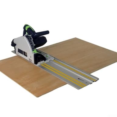 Eawfgtuw Riel de guía, accesorio de sierra circular, riel guía de aluminio de 2 x 1000 mm, compatible con sierra de inmersión y sierra circular de mano, para cortes precisos y rectos (conector de riel
