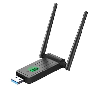 USB WiFi Adaptador WiFi USB para PC de sobremesa 1300Mbps Dual 5Dbi Antena 5G/2.4G USB 3.0 Dual Band Network Adapter Adaptador WiFi USB para PC de sobremesa Portátiles Windows11/10/8/7