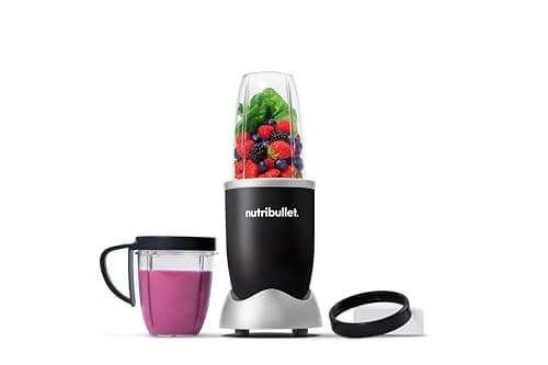 nutribullet Original 600, batidora personal, batidora multifuncional y licuadora, 600 W de potencia, NB603DG, Paquete con accesorios, Negro