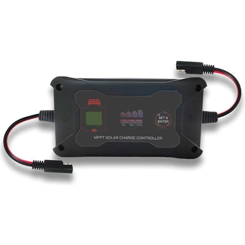 SolaMr 20A MPPT Regulador de Carga Solar 12V/24V Regulador de panel Solar Portátil Inteligente con Pantalla LCD y LED para GEL/AGM/Lead-Acid y LiFePO4 Batería-M2420P