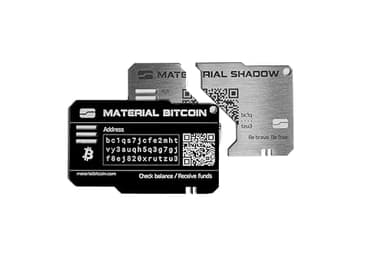 MATERIAL BITCOIN - Wallet Shadow - Monedero Bitcoin de Acero Inoxidable - Billetera Bitcoin Segura - Resistente a Hackeos - Hardware para Criptomonedas (Wallet Cold)