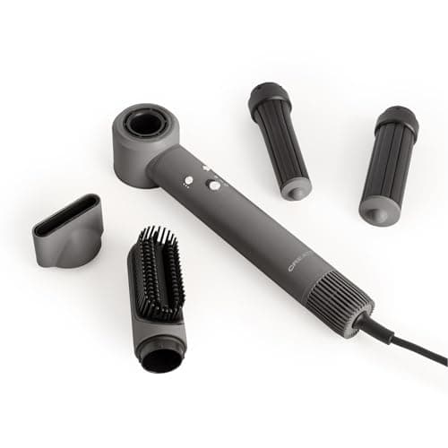 CREATE/ION STYLER PRO/Cepillo de aire secador y moldeador iónico 5 en 1 grafito/Motor DC Brushless, 3 velocidades, función de aire frío, 3 niveles de temperatura, estuche de almacenaje, 1300W