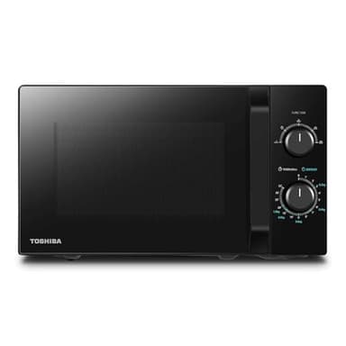 Toshiba MW2-MM20P(BK) Microondas 20L, Microondas Independiente, 800W, 5 Niveles de Potencia, con Fácil Descongelación, Iluminación LED Interior, Negro