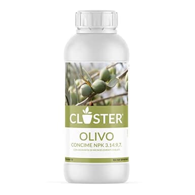 Fertilizante Líquido para Olivo con Nitrógeno, Cobre, Fósforo y Potasio - con Quelatos de Hierro - Abono para Plantas Verdes de Interior, Jardín y Huerto - Para Olivos 1 Litro