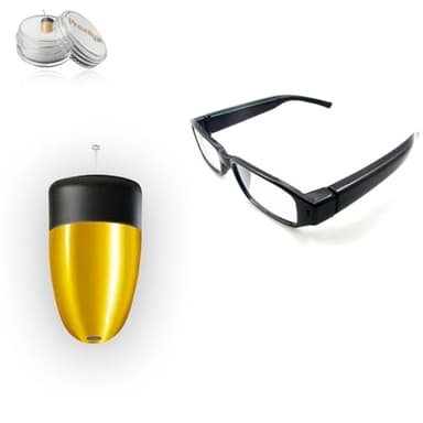Pinganillos Ocultos Pinganillo Examenes Gafas Bluetooth - Auricular Espia Invisible Inalambrico Copiar Examen. (MicroMini)