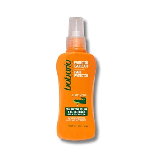 Babaria - Spray Protector Solar Capilar, Con Filtro Solar, Vitamina B5 y Aloe Vera, Protege el Pelo y el Cuero Cabelludo, Evita la Sequedad y Decoloración del Cabello, Vegano, Unisex - 100 ml