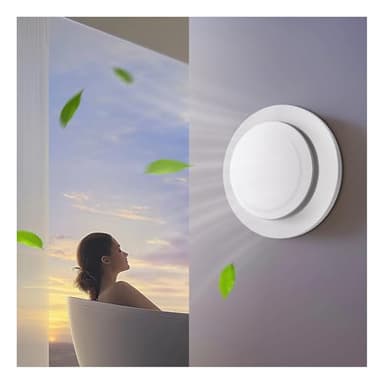 SLUELI 100mm Extractor de Aire, Potente Extractor Baño Silencioso, ≤34 dB, Bajo Ruido, Ventilador Baño Impermeable IPX4, Instalación Fácil en Ventanas Techos Paredes en Baños Cocinas Garajes