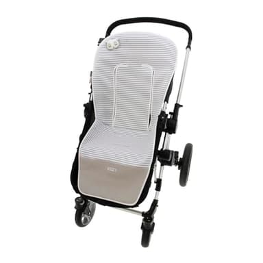 Funda de Verano para Silla Paseo Universal Rosy Fuentes- Colchoneta para Carrito Bebé- Transpirable-Compatible con Bugaboo, jané, Concord, Baby Jogger, Bebecar…-gris claro
