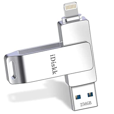 iDiskk 256G USB iPhone pendrive, Memoria Externa de iPhone con certificación MFi, Unidad USB de iPhone con lápiz fotográfico Lightning para Todos los iPhone/iPad Mac y PC