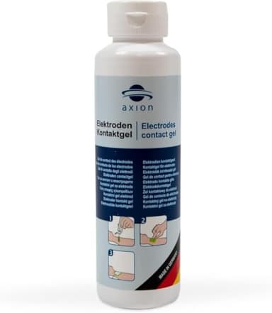 Gel de contacto axion para electrodos TENS y EMS | Mejora la conductividad de los parches desgastados o de caucho | Gel conductor para la electroestimulación | 250 g.