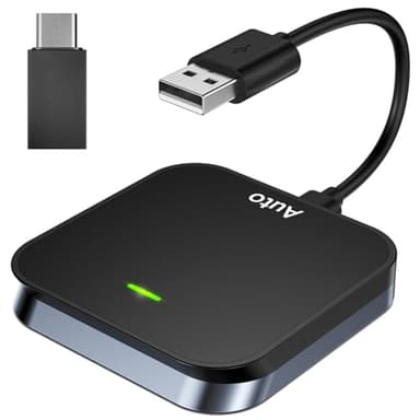 Volam Adaptador inalámbrico para Android Auto, Android Auto Dongle Wireless Conversión Rápida de Coche Android con cable a WiFi inalámbrico de 5 GHz, Plug and Play, Latencia Libre para Android 11+,