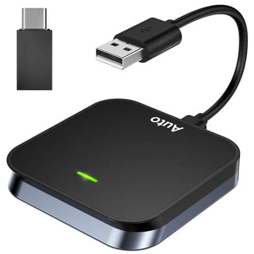 Volam Adaptador inalámbrico para Android Auto, Android Auto Dongle Wireless Conversión Rápida de Coche Android con cable a WiFi inalámbrico de 5 GHz, Plug and Play, Latencia Libre para Android 11+,