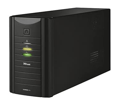 Trust Oxxtron - Sistema de alimentación ininterrumpida, 1000 VA con 2 enchufes de Pared, Negro
