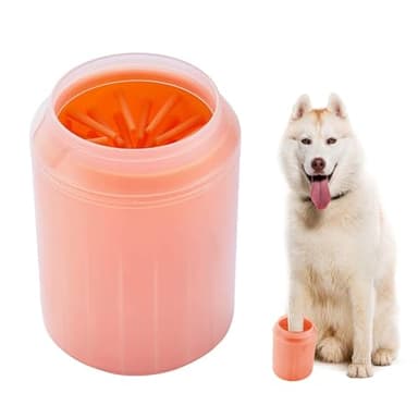 Limpiador Patas Perro,Limpia Patas Perro,Limpiador de Patas Paw Cleaner,Limpia Patas Gato,Portátil Extraíble Suave Cepillo Cerdas Silicona Limpiador de Patas Taza,Accesorios Para Gatos,S