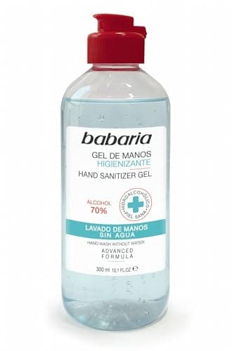 Babaria - Gel Hidroalcoholico Manos - 300ml | Ideal Para Oficinas | Gel Antiséptico Desinfectante | Hidratante