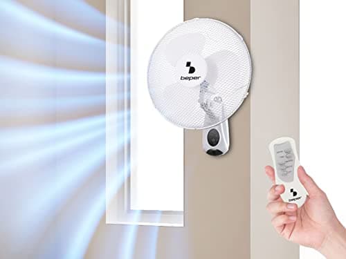 BEPER P206VEN600 Ventilador de Pared - Ventilador Pared con Mando a Distancia y Temporizador