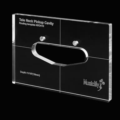 Musiclily Pro CNC Preciso Acrílico Plantilla Fresado de Pastilla Mástil Routing Template para Cuerpo de Guitarra Eléctrica Tele Estándar