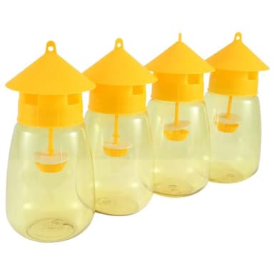 Surluoen Paquete de 4 Trampas Reutilizables para Moscas, Trampas para Moscas de la Fruta Fly Catcher Outdoor