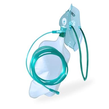 STAYPROTECH Máscara de oxígeno de alta concentración con bolsa de depósito y tubo de 2,1 m, máscara de oxígeno para adultos que requiere terapia de oxígeno eficiente.