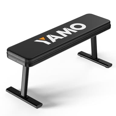 YAMO Banco plano, banco de pesas de 660 kg para gimnasio en casa, banco de entrenamiento de fácil montaje con tapas ajustables, prensa de banco de entrenamiento de fuerza multiusos para entrenamiento