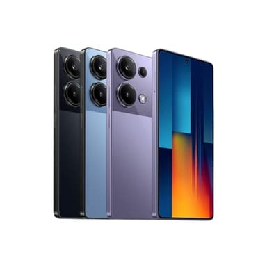 Xiaomi Poco M6 Pro - Smartphone Libre, versión Global, 8 GB, 256 GB, Pantalla AMOLED de 6,67" y 120 Hz, Triple cámara IA de 64 Mpx., batería Helio G99-Ultra de 5000 mAh, Cargador Turbo de 67 W, Azul