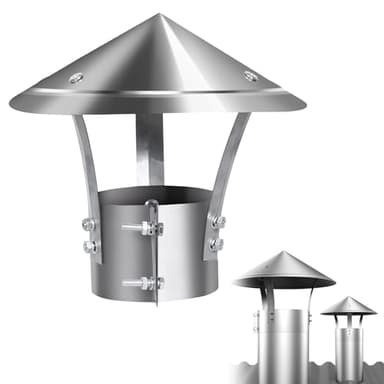 Tapa De Chimenea,200mm Caperuza Salida Humos Sombrerete,Sombrero De Chimenea,Caperuza Salida Humos Conducto Para Chimeneas,Tubos De Estufas,Chimeneas,Universales Y Duraderos