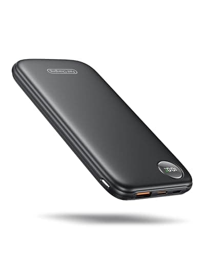 Power Bank, Ultra Slim 10000mAh 22.5W Bateria Externa Carga Rapida, Batería Portatil con Entrada y Salida USB C de Alta Velocidad, Patalla LED, Compatible con iPhone Samsung Xiaomi Huawei y más