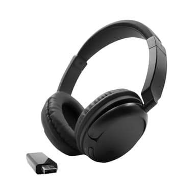 Auriculares InaláMbricos Bluetooth Para Tv, Auriculares InaláMbricos De Graves Profundos Sobre La Oreja Para Adultos Y Personas Mayores, Auriculares Ligeros Para Tv, Pc, TeléFono MóVil (Negro)