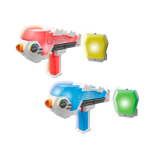 Bizak personaje X Revolution Double Blaster – pistola laser largo alcance, con recarga rápida y chalecos, regalo niñas a partir de 6 años (62948046), mircro b2, color, Talla única