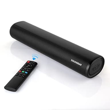 Winnes Barra de Sonido con 3 Modos de ecualización, Barra de Sonido inalámbrica Subwoofer Home Surround System para 4K TV Home Theater/PC/proyector/teléfono móvil, Bluetooth 5.0+óptico+AUX+USB+HDMI