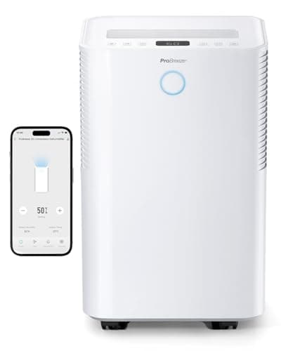 Pro Breeze OmniDry Deshumidificador 20L/Día, Depósito 4L, WiFi, Secado de Ropa, Sensor de Humedad, Temporizador 24H, Modo Nocturno, Ideal para Humedad, Moho y Condensación
