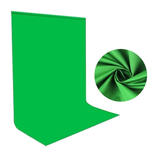 Fondo de Foto de Pantalla Verde 1,5x2m, Bonvvie Fondo de fotografía Resistente a Las Arrugas Fondo de Muselina Verde para Estudio de Video fotográfico, TV, Youtube, reuniones en línea