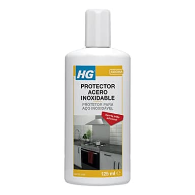 HG Abrillantador Instantáneo para Acero Inoxidable, Listo para Usar, Campanas Extractoras, Chimeneas y Superficies Metálicas, Fácil de Usar - 125 ml