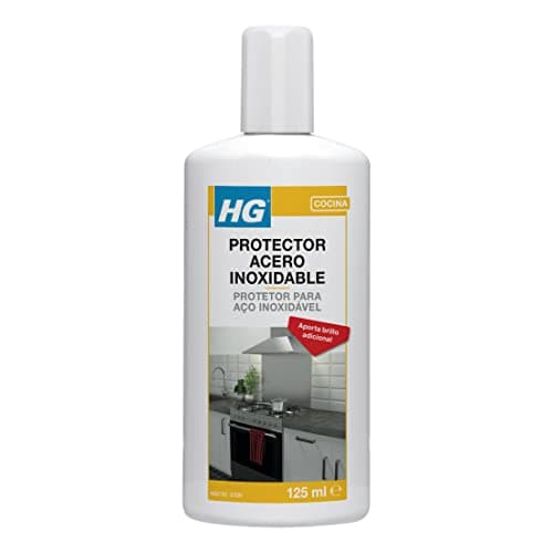 HG Abrillantador Instantáneo para Acero Inoxidable, Listo para Usar, Campanas Extractoras, Chimeneas y Superficies Metálicas, Fácil de Usar - 125 ml