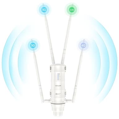 WAVLINK 4G LTE al Aire Libre WiFi Router con Nano SIM Card Slot, 1200Mbps Dual Band Wireless Internet WiFi, 4x7dBi Omni Directional Antenas, Soporte Router/4G Router/Mix Mode