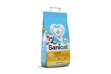 Sanicat - Arena para Gatos Classic Sin Perfume | Absorción rápida | Producto higiene de tu Mascota | Sin Polvo | 10L de Capacidad
