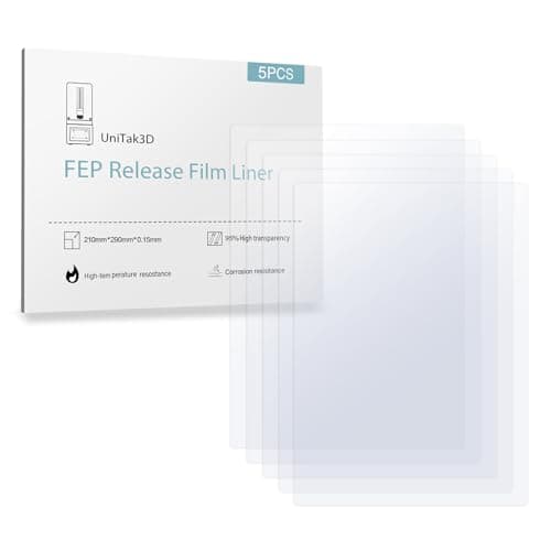 Photon Mono M5s FEP Película 210 * 290mm Compatible with Anycubic Mono M5s Pro/Mono M5s/Mono M5,Photon M3 Premium,for ELEGOO Saturn 3,Saturn 3 Ultra,Saturn 2,Saturn 8K,Halot Mage/Pro 3D Printer-5pcs