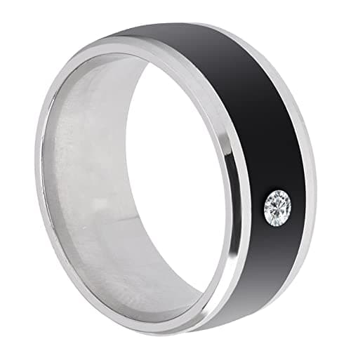 Anillo Inteligente Multifunción NFC con Chip NFC Ultrasensible, Almacena e Intercambia Información, Desbloquea Aplicaciones, Resistente Al Agua (Talla 13)