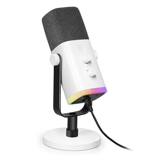 FIFINE XLR Streaming Micrófono para Podcast Studio, USB Dinámico Microphone Gaming PC con botón de silencio para PS4/5 Mac Mixer Tarjetas de Sonido