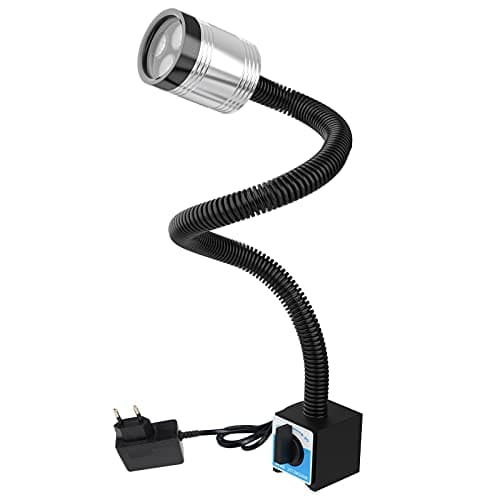 Lámpara de trabajo led magnética de cuello de cisne flexible 900 lúmenes IP66 lámpara a prueba de agua para máquinas herramientas torno fresadora taladro iluminación industrial