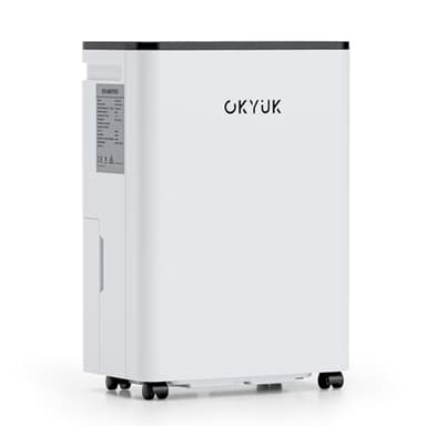 deshumidificador 12L con Indicador Digital de Humedad,Deshumificadores de humedad Deshumidificador para Hogar hasta 40m² con Apagado Automático, Ideal para, Baños, Dormitorios, Apartamentos, Sótanos