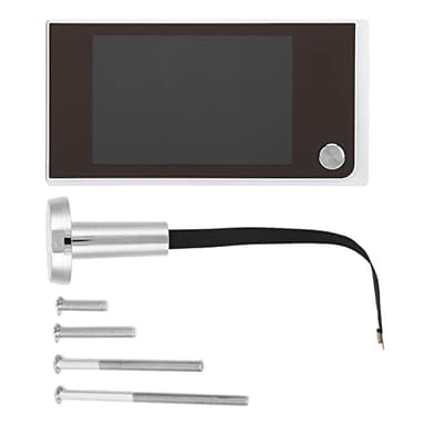 MAGT Mirilla Digital Puerta, LCD Digital de 3.5" Visor de Mirilla de 120 Grados Monitoreo Visual de Fotos Cámara electrónica de Ojos de Gato Visor de Puerta Visual para el hogar Cámara de Seguridad