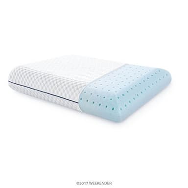 LUCID Weekender Almohada viscoelástica con partículas de Gel, Transpirable y refrescante, Funda Lavable