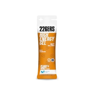226ERS - High Energy Gel, Gel Energético para Deportistas, Ciclodextrina, Hidratos de Carbono y Aromas Naturales, Uso de Glucosa y Digestión, sin Gluten, Vegano, Sabor Miel y Cacahuete, 1 x 76 g