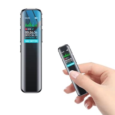 Grabadora de Voz Espía, Memoria de 64 GB, Recargable por USB, con Control por Voz, con Reproductor MP3 Grabadora Voz, para Grabadora de Audio de Cursos, Reuniones y Entrevistas, Grabadora de Voz
