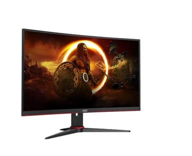 AOC Gaming CQ27G2SE Monitor curvo QHD de 27", Adaptive Sync, 2560 x 1440, 165 Hz, HDMI 1.4, DisplayPort 1.2, Negro/Rojo