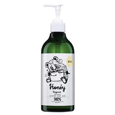 YOPE Jabón de Manos | Cocina | Glicerina | Alantoína | Neutraliza el olor después de cocinar | Calmante | Nutritivo | 98% Ingredientes naturales | Vegan formula | Miel y Bergamota | 500ml