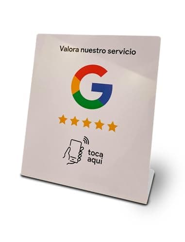 Genérico Soporte NFC para reseñas Google. PVC, resistente y bonito. Facilita experiencia sin complicaciones